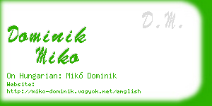 dominik miko business card